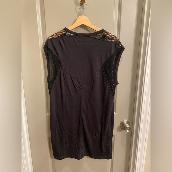 T by Alexander Wang Black Mesh Sleeveless Dress / Tunic - Picture 3 of 8